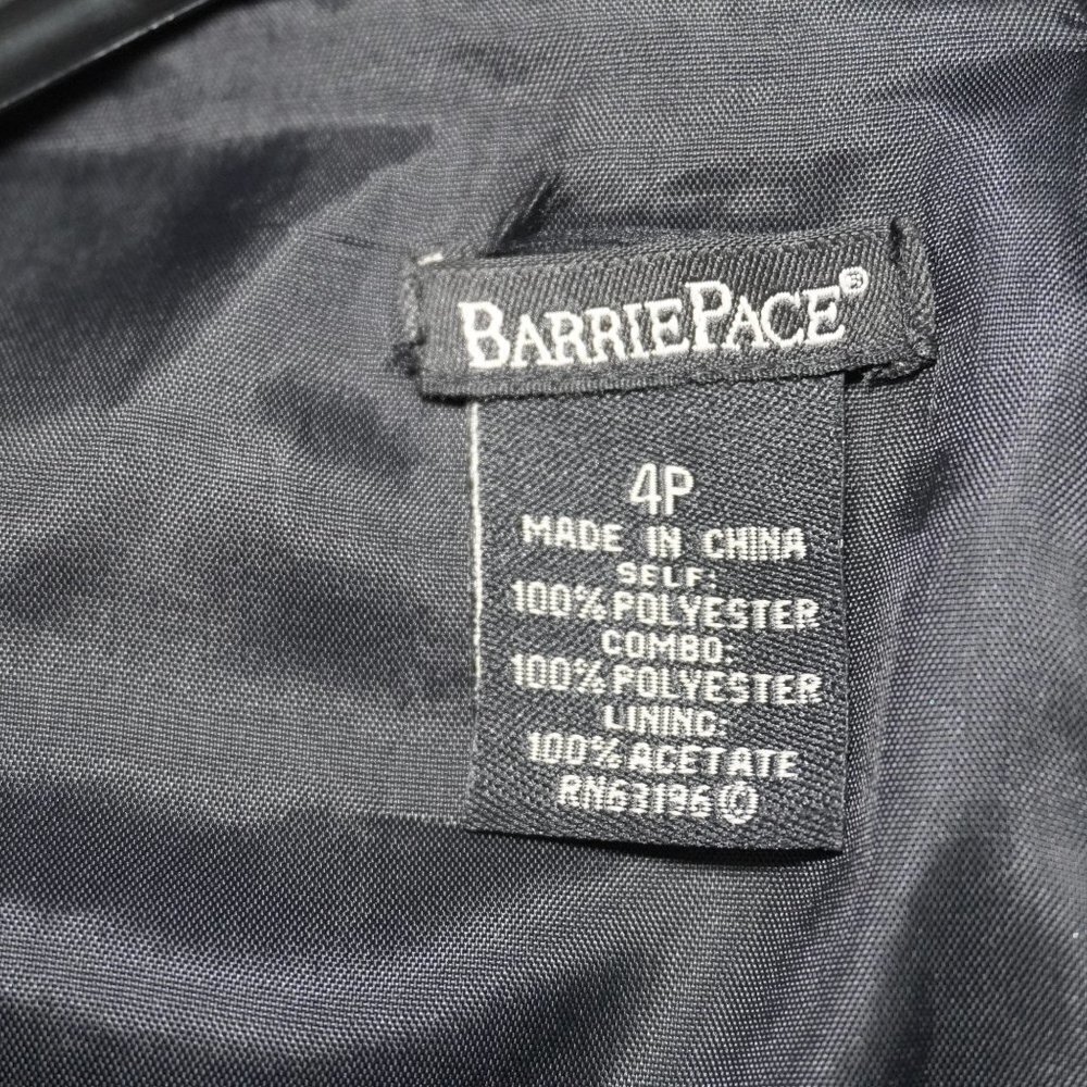 Barrie Pace Women Black V Neck Midsleeve Bow Tie Formal Or Casual Dress Size 4P - Picture 6 of 6